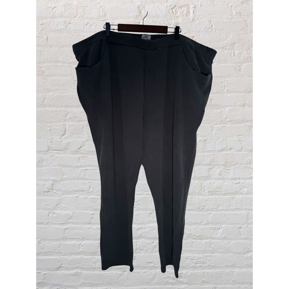 One Bone Mens Charcoal Grey Waffle Knit Jogger Pants Size F Made in Canada